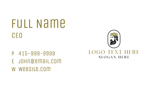 Elegant King Royalty Business Card Design Image Preview