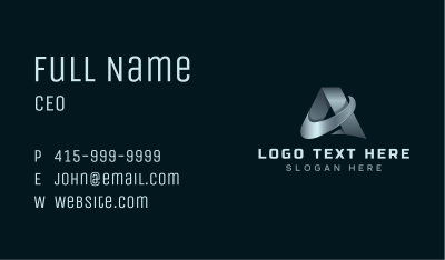 Advertising Startup Metallic Business Card Image Preview