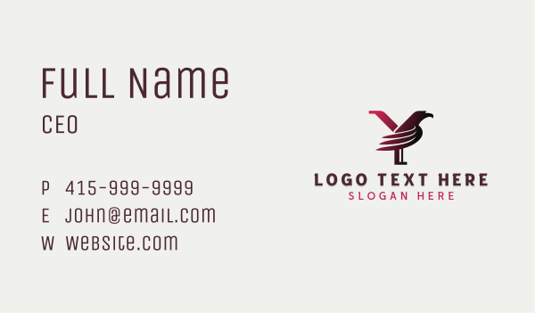 Eagle League Letter Y Business Card Design Image Preview