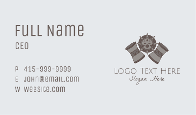 Ancient Tribe Drum  Business Card Image Preview