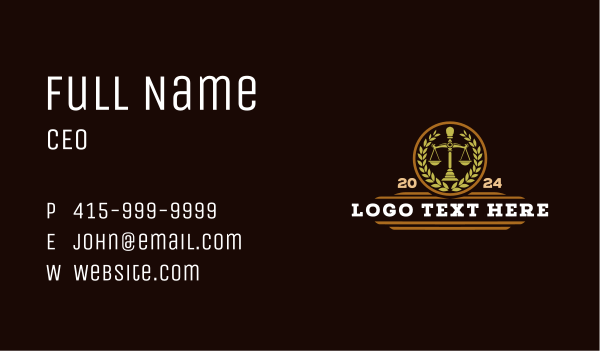 Scales Law Justice Business Card Design Image Preview