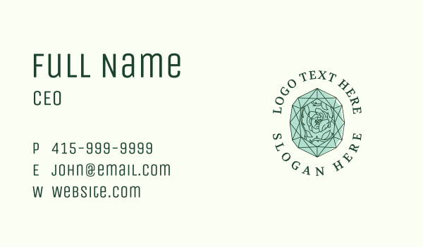 Luxury Emerald Jewelry Business Card Design Image Preview