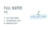 Blue Watercolor Lettermark Business Card Image Preview