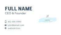 Blue Watercolor Lettermark Business Card Image Preview