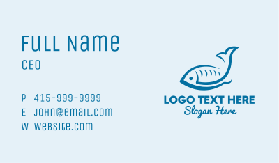 Simple Seafood Fish Business Card Image Preview