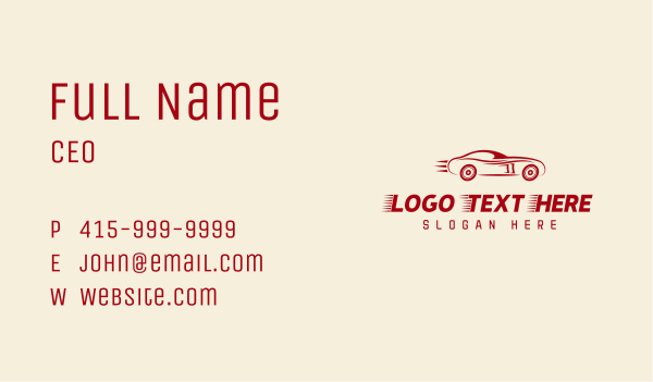 Fast Race Car Business Card Design Image Preview