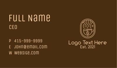 Brown Coffee Stall  Business Card Image Preview