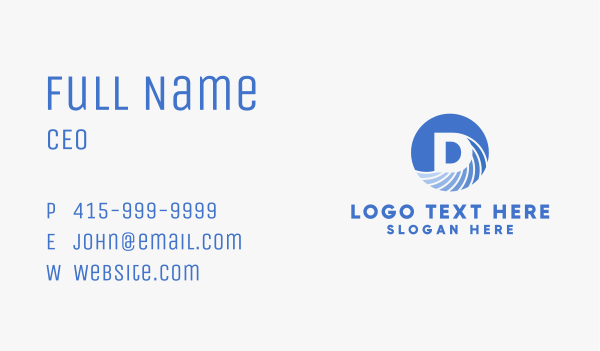 Circle Emblem Letter D Business Card Design Image Preview