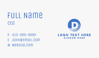 Circle Emblem Letter D Business Card Image Preview