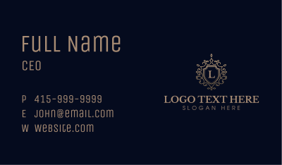 Elegant Shield Crest Business Card Image Preview