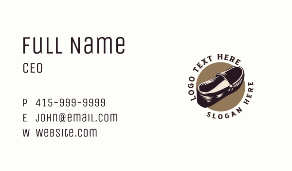 Formal Loafer Shoe Business Card Design Image Preview