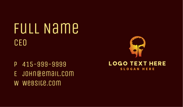 Nature Head Mental Business Card Design Image Preview