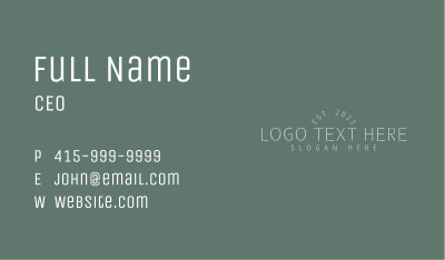 Minimalist Elegant Wordmark Business Card Image Preview