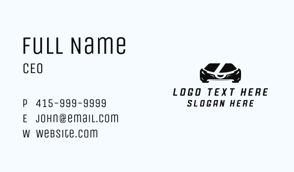 Supercar Racing Vehicle Business Card Design Image Preview