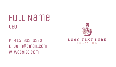 Floral Sexy Woman Business Card Image Preview