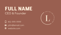 Round Stylish Business Lettermark Business Card Design