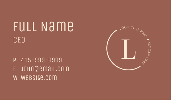 Round Stylish Business Lettermark Business Card Design Image Preview