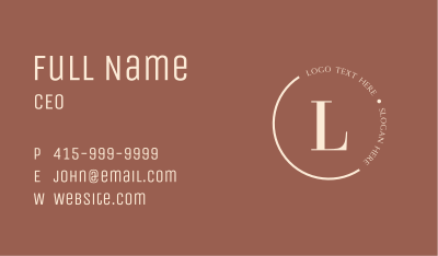 Round Stylish Business Lettermark Business Card Image Preview