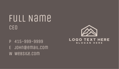 Outdoor Mountain Camp Business Card Image Preview