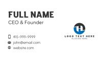 Tech Network Agency Letter H Business Card Image Preview