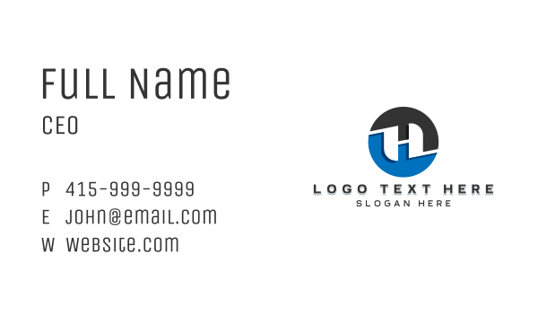 Tech Network Agency Letter H Business Card Design Image Preview