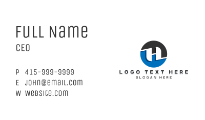 Tech Network Agency Letter H Business Card Image Preview