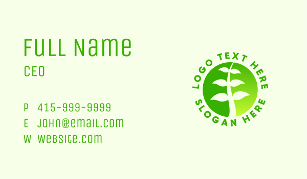 Organic Vegetarian Farming Business Card Design Image Preview