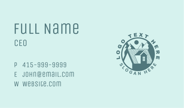 Mountain House Cabin Business Card Design Image Preview