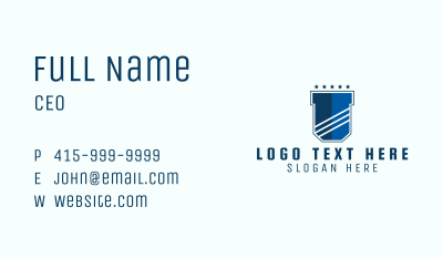 Blue Shield Crest Business Card Image Preview