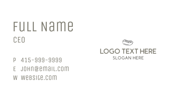 Simple Hotdog Wordmark Business Card Design Image Preview