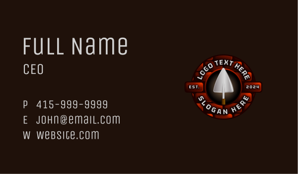 Brick Trowel Masonry Business Card Design Image Preview