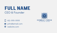 Aqua Wave Lettermark Business Card Image Preview