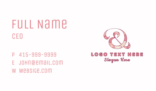 Fashion Ampersand Lettering Business Card Design Image Preview