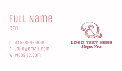 Fashion Ampersand Lettering Business Card Image Preview