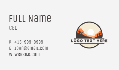 Travel Adventure Desert Business Card Image Preview