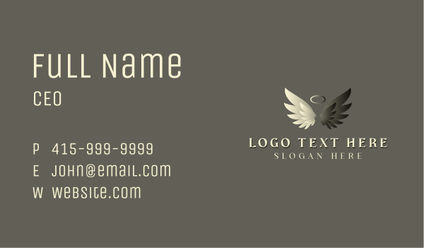 Religious Angel Wings Business Card Design Image Preview