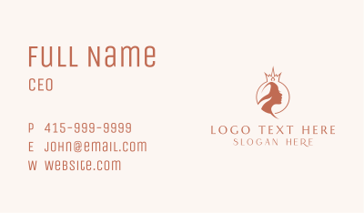 Woman Beauty Crown Business Card
