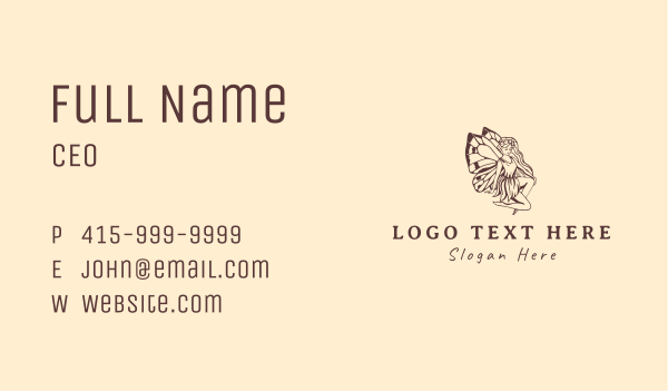 Beauty Pixie Creature Business Card Design Image Preview