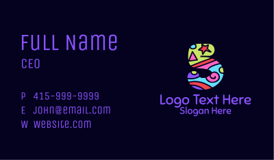 Colorful Shapes Number 5 Business Card Image Preview