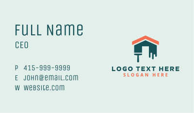 Home Builder Paint Brush Business Card Image Preview