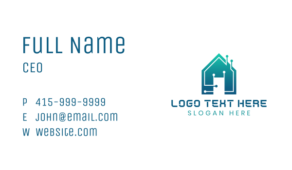 Cyber Tech House Business Card Design Image Preview