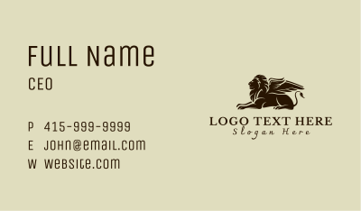 Mythological Griffin Creature Business Card Image Preview