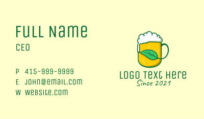 Natural Draft Beer  Business Card Image Preview