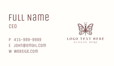 Butterfly Sewing Needle Business Card Image Preview