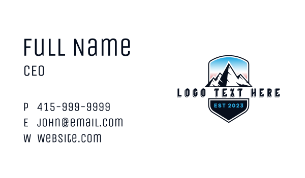 Mountain Peak Nature Business Card Design Image Preview