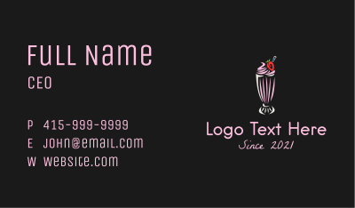 Strawberry Smoothie  Business Card