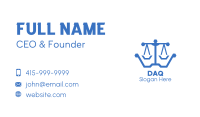 Blue Polygon Lawyer Scales Business Card Image Preview