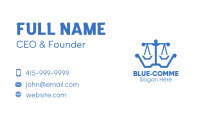 Blue Polygon Lawyer Scales Business Card Image Preview