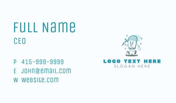 Cleaning Bucket Squeegee Business Card Design Image Preview