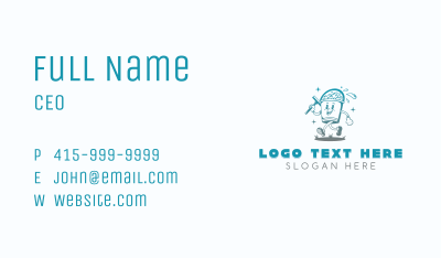 Cleaning Bucket Squeegee Business Card Image Preview